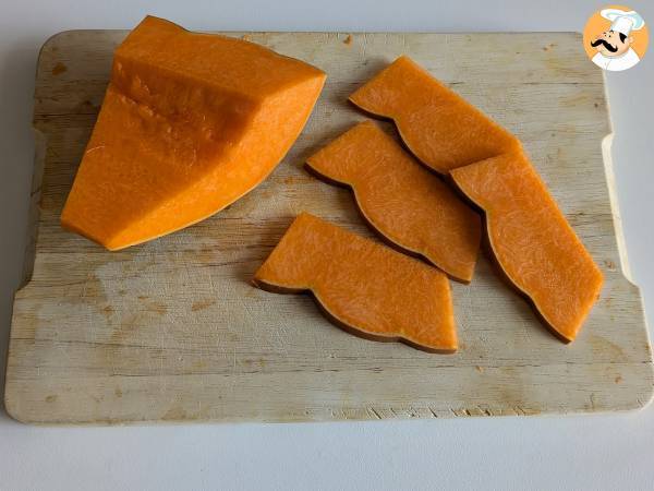 Kürbis-Chips aus der Fritteuse: leicht und lecker - Zubereitung Schritt 1
