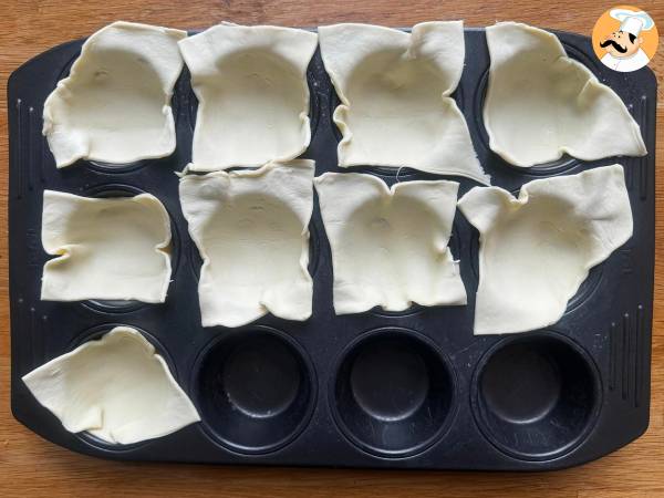 Mini-Blätterteigtaschen mit Spinat und Ziegenkäse - Zubereitung Schritt 7