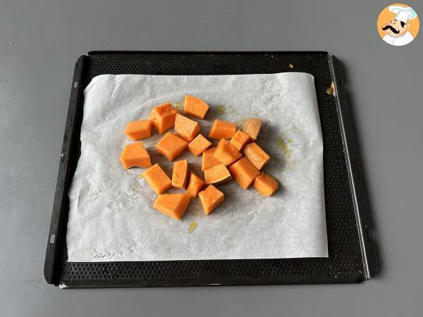 Cremige Kürbis- und Feta-Pastete mit einem Hauch von Honig - Zubereitung Schritt 1