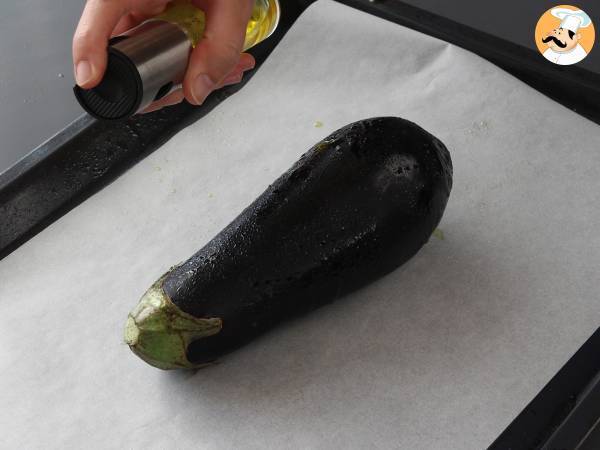 Aubergine mit Paniermehl paniert Panko façon katsu japanisches Curry, aber vegetarisch - Zubereitung Schritt 1