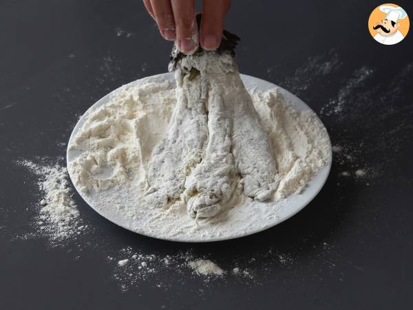 Aubergine mit Paniermehl paniert Panko façon katsu japanisches Curry, aber vegetarisch - Zubereitung Schritt 5