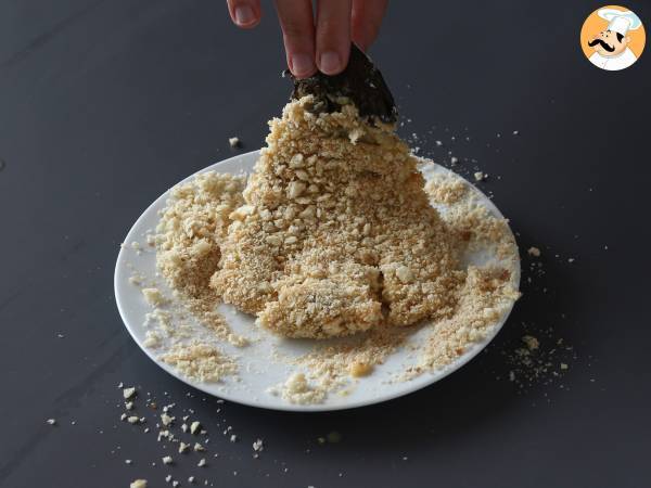 Aubergine mit Paniermehl paniert Panko façon katsu japanisches Curry, aber vegetarisch - Zubereitung Schritt 8