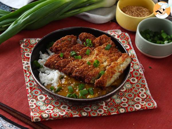 Aubergine mit Paniermehl paniert Panko façon katsu japanisches Curry, aber vegetarisch - Zubereitung Schritt 17