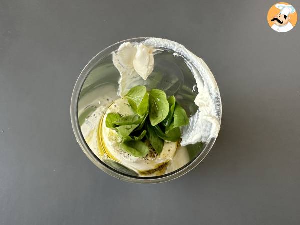 Nudeln mit Ricottacreme und Basilikum - Zubereitung Schritt 3