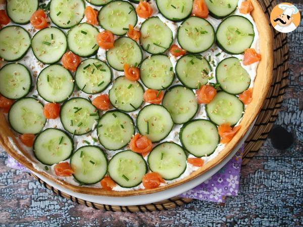 Erfrischende Sommertorte: Ricotta, Gurke und Räucherlachs - Zubereitung Schritt 10