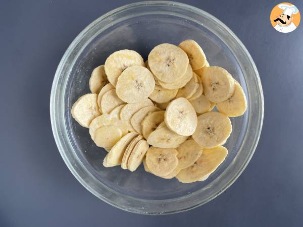 Im Ofen gebackene Kochbananenchips - Zubereitung Schritt 2