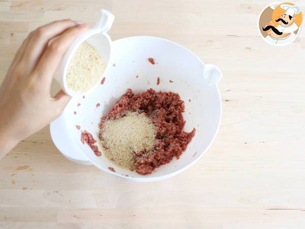 Hamburger mit Rindfleisch - Zubereitung Schritt 2