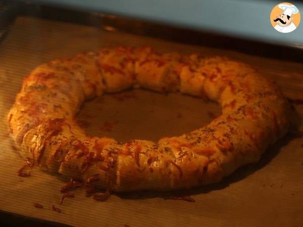 Blätterteigkranz mit Lachs und Senf - Zubereitung Schritt 11