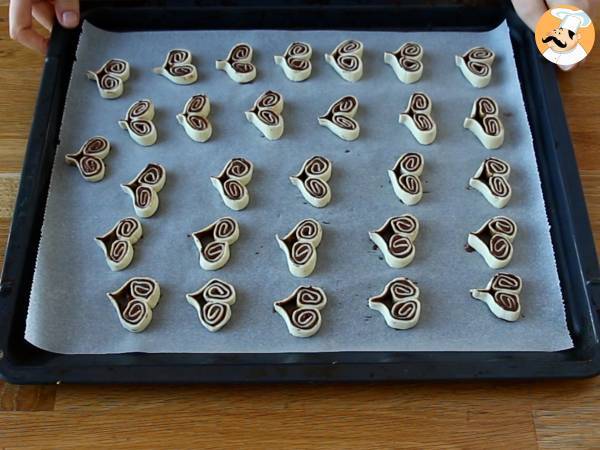 Blätterteigherzen mit Aufstrich zum Valentinstag - Zubereitung Schritt 7