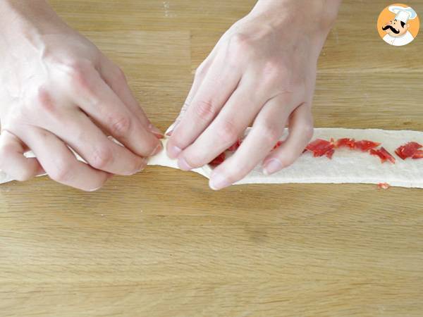 Kleine Schnüre mit Chorizo - Zubereitung Schritt 3