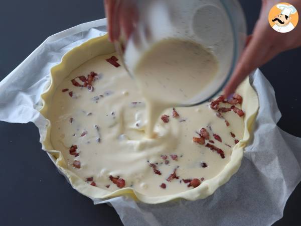 Hausgemachte Quiche Lorraine, das einfache Rezept - Zubereitung Schritt 3