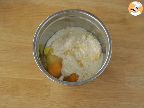 Zucchini-Moelleux mit Kiri-Herz - Zubereitung Schritt 1