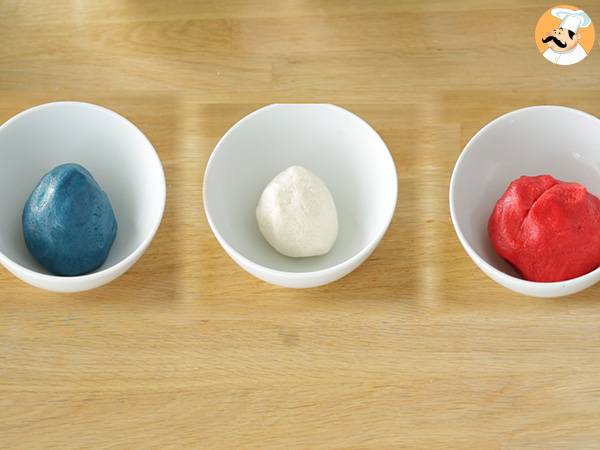 Dreifarbiges Mürbegebäck, französische Flagge - Zubereitung Schritt 3