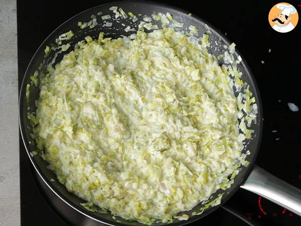 Lauchtorte (6 einfache Schritte und Video) - Zubereitung Schritt 3