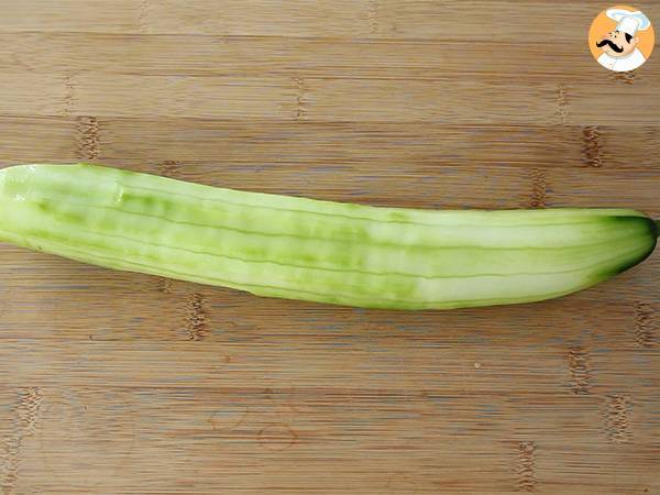 Vegane Cupcakes aus Gurken und Hummus - Zubereitung Schritt 1