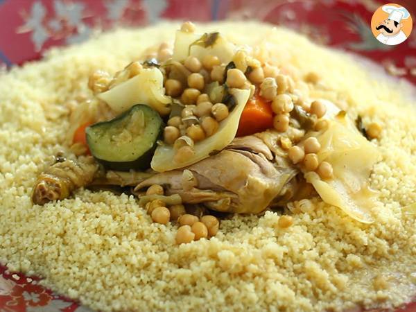 Traditionelles marokkanisches Couscous mit Huhn - Zubereitung Schritt 11