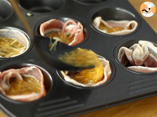 Muffins mit Speck - Zubereitung Schritt 3