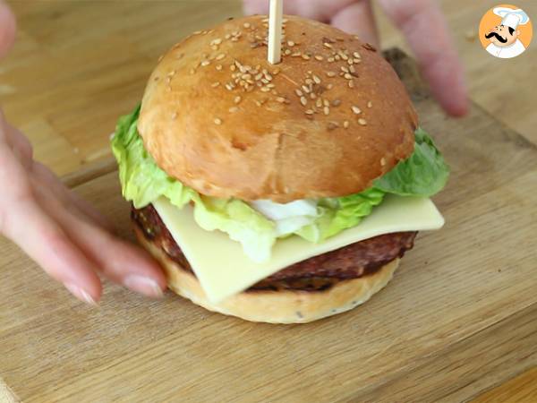 Vegetarischer Burger mit roten Bohnen - Zubereitung Schritt 9