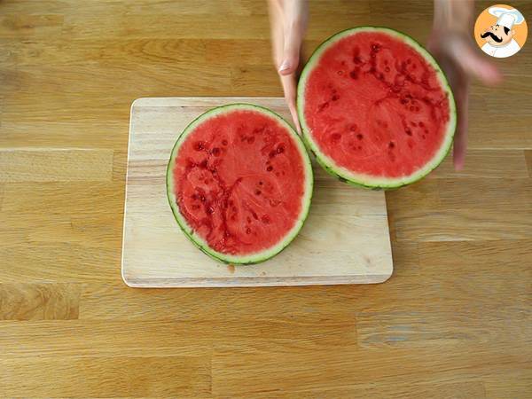 Pizza aus Wassermelone - Zubereitung Schritt 1