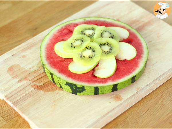 Pizza aus Wassermelone - Zubereitung Schritt 3