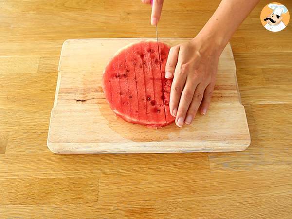 Rubik's Cube aus Früchten, der Design-Obstsalat - Zubereitung Schritt 1