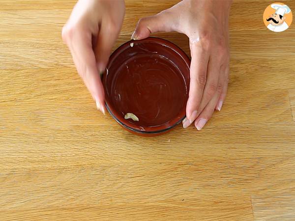 Pizza mit Kit Kat und Joghurt Danette mit Schokolade - Zubereitung Schritt 1