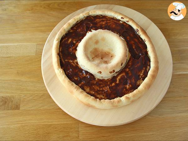 Pizza mit Kit Kat und Joghurt Danette mit Schokolade - Zubereitung Schritt 4