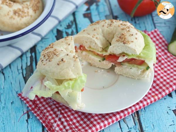 Vegetarischer Bagel - Zubereitung Schritt 5