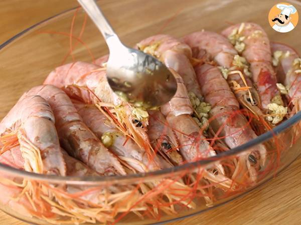 Gebackene Gambas mit Knoblauch und Kräutern - Zubereitung Schritt 3