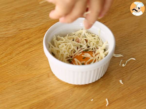 Gekochte Eier mit Speck und Schnittlauch, ein schnelles Rezept - Zubereitung Schritt 2