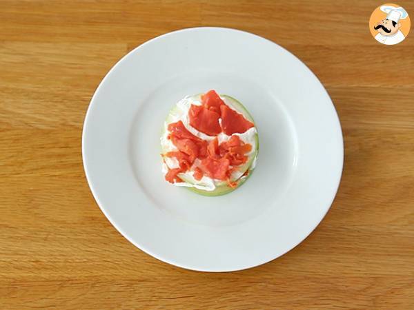Mille feuille von Lachs mit grünem Apfel - Zubereitung Schritt 4