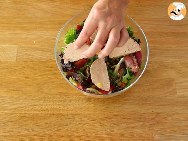 Salade landaise au foie gras (Perigourdine-Salat) - Zubereitung Schritt 4