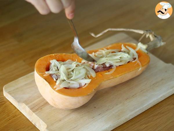 Courgiflette - Butternut-Kürbis nach Tartiflette-Art - Zubereitung Schritt 2