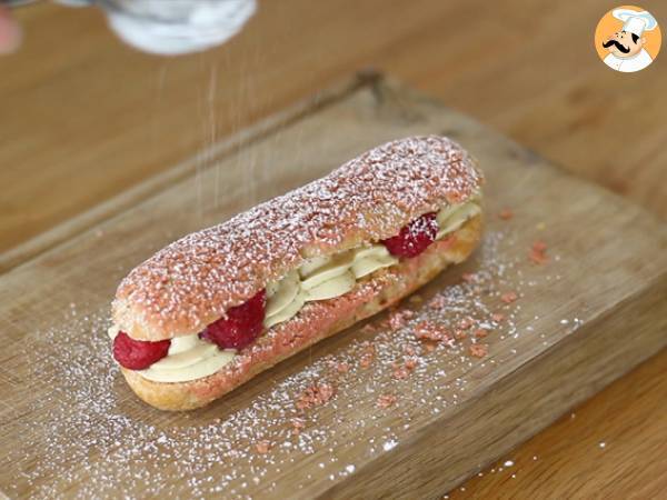 Eclairs mit Pistaziencreme und Himbeeren - Zubereitung Schritt 17