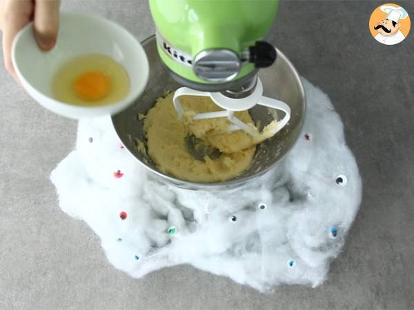 Molang Halloween verziertes Mürbegebäck - Zubereitung Schritt 1