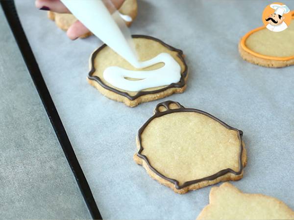 Molang Halloween verziertes Mürbegebäck - Zubereitung Schritt 7