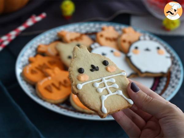 Molang Halloween verziertes Mürbegebäck - Zubereitung Schritt 11