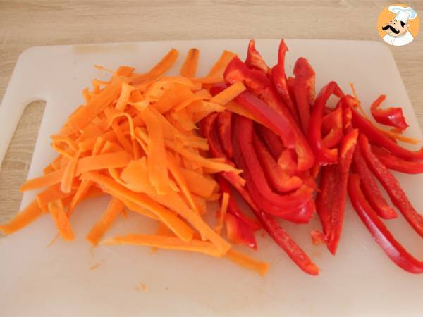 Thai Pasta (Kokosnuss-Sahne-Nudeln mit Garnelen und Gemüse) - Zubereitung Schritt 1