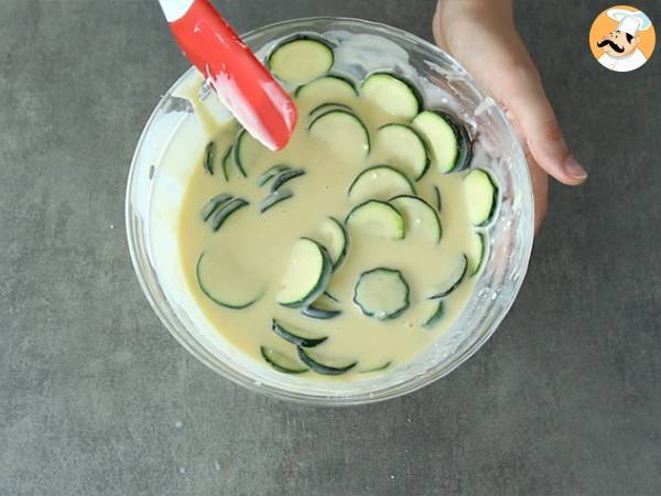Zucchini-Clafoutis mit Ziegenkäse - Zubereitung Schritt 2