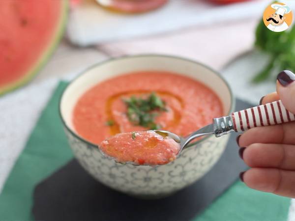 Kalte Suppe mit Wassermelone und Tomate - Zubereitung Schritt 3