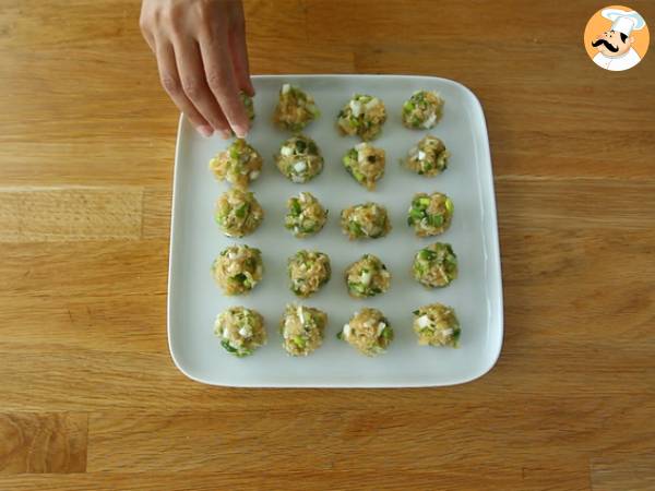 Gedämpfte Teigtaschen - Bouchons réunionnais mit Huhn - Zubereitung Schritt 3