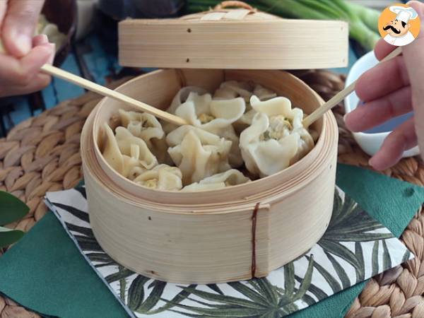 Gedämpfte Teigtaschen - Bouchons réunionnais mit Huhn - Zubereitung Schritt 7