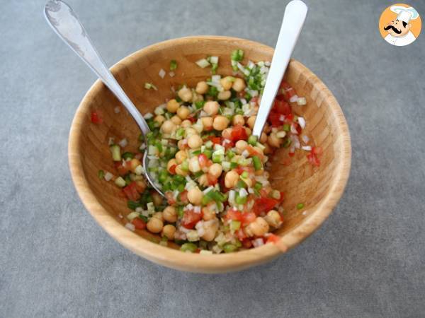 Salatsuppe und Kichererbsensalat - Zubereitung Schritt 2