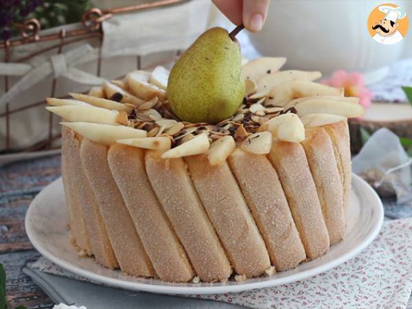 Charlotte mit Birnen und gerösteten Mandeln - Zubereitung Schritt 8