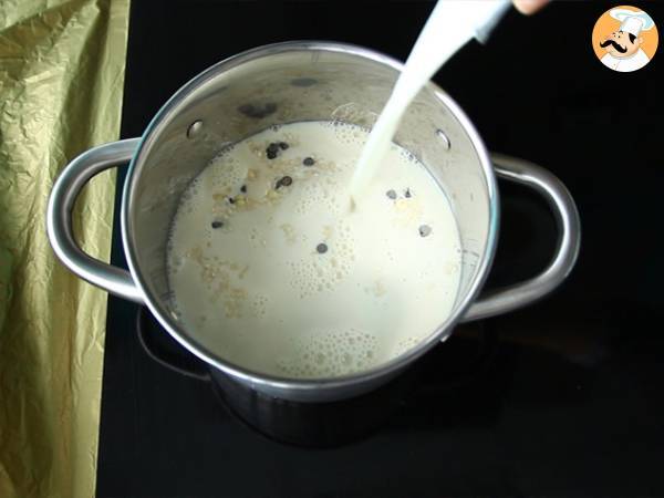 Kit Milchreis mit Zartbitterschokolade und weißer Schokolade - Zubereitung Schritt 4