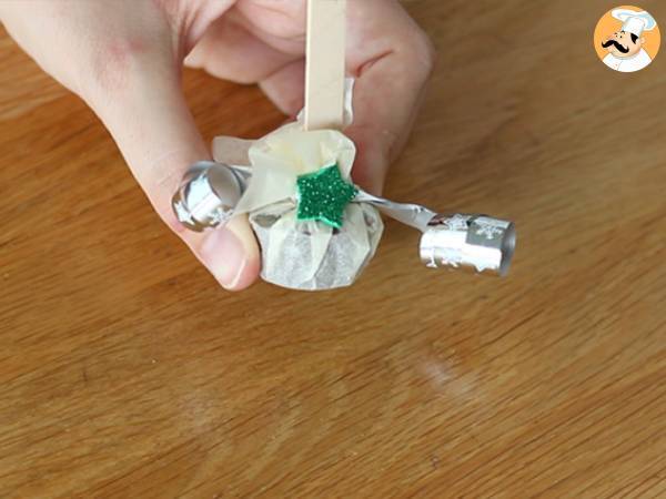 Lollis für heiße Schokolade: dunkle Schokolade + Karamellbonbons - Zubereitung Schritt 4