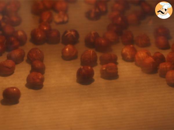 Lollis für heiße Schokolade: dunkle Schokolade + geröstete Haselnüsse - Zubereitung Schritt 1