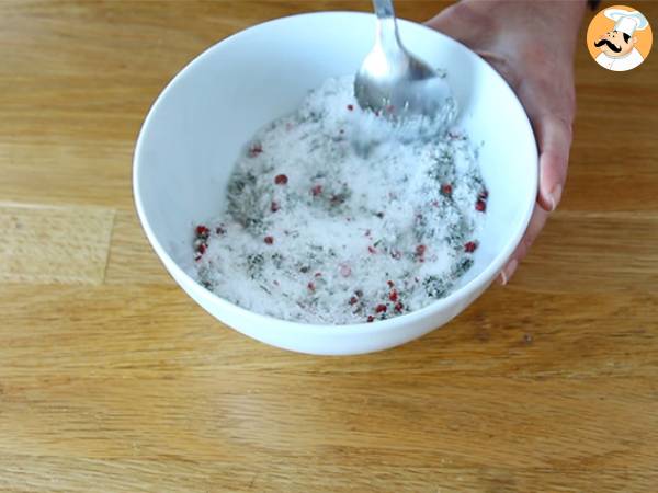 Gravlax, der marinierte Lachs nach schwedischer Art - Zubereitung Schritt 1