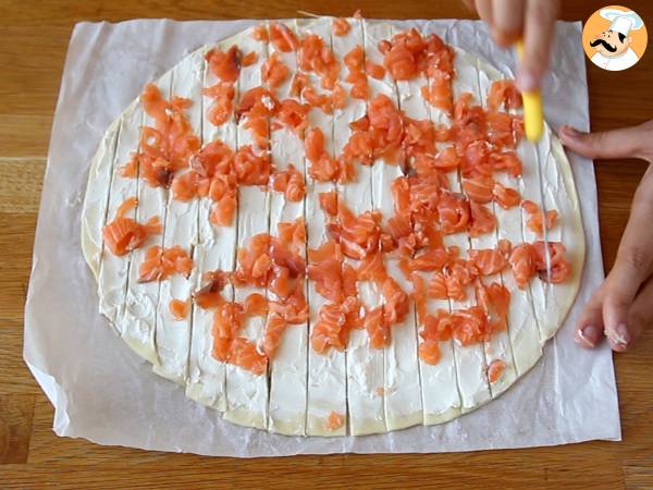 Blätterteigtannen mit zwei Lachsen - Zubereitung Schritt 3