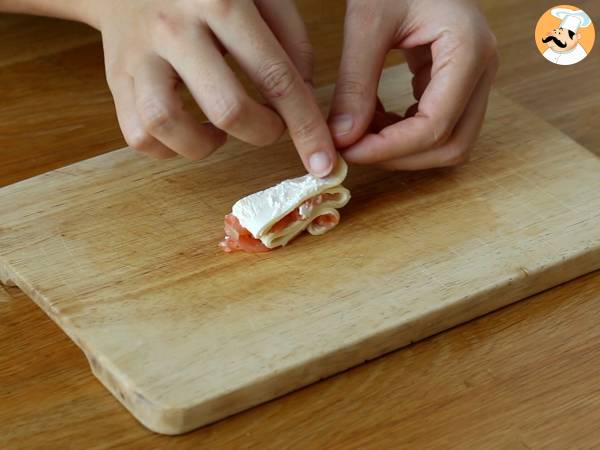 Blätterteigtannen mit zwei Lachsen - Zubereitung Schritt 4